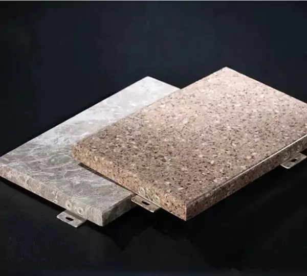 Stone grain aluminum veneer