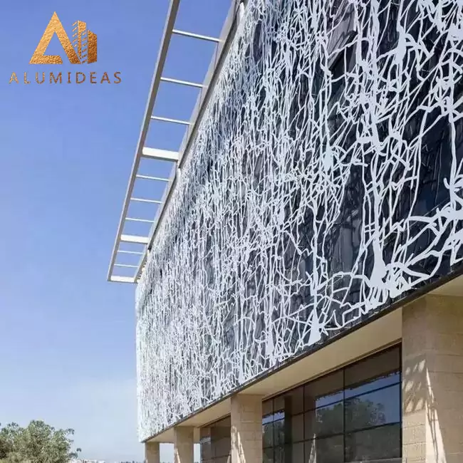 Pelapis aluminium eksterior untuk fasad bangunan - proyek oleh alumidea