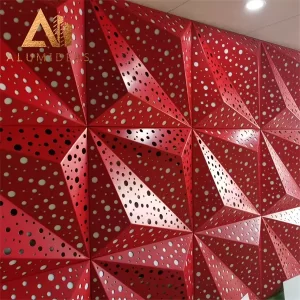 3D disenyo Aluminyo butas patterned aluminyo panel