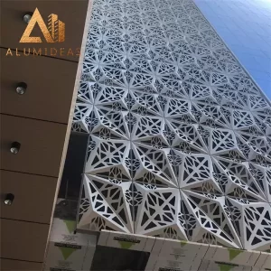 3D laser cut aluminyo facade