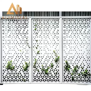 Aluminum decorative outdoor privacy panels