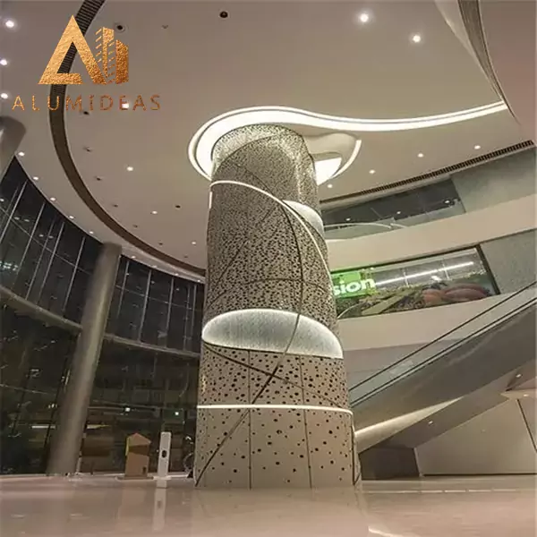 Алюминиевые декоративные металлические колонны, вырезанные лазером, панели