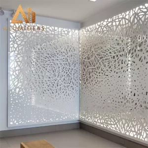 Panneau décoratif en aluminium découpé au laser pour la décoration de la maison