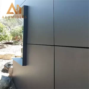 Painéis compostos de alumínio de cor cinza moderno