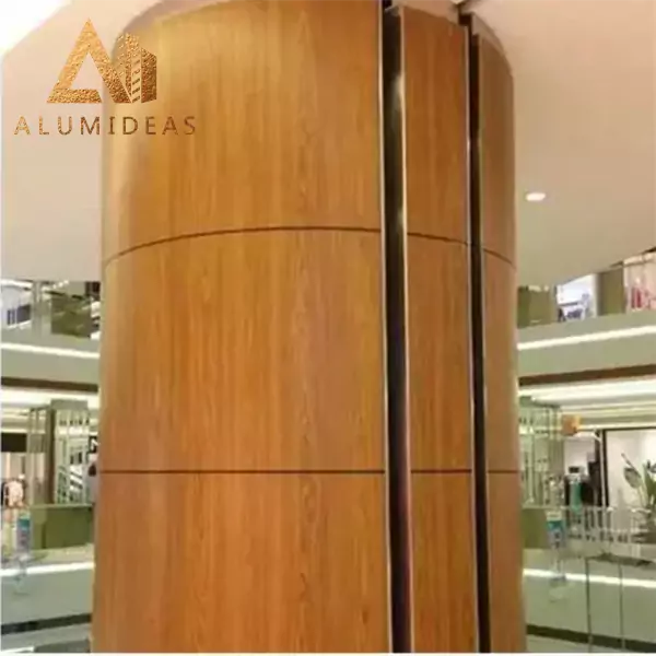 Material de construcción decorativo panel de revestimiento de columna de aluminio unificado