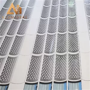 Modern aluminium perforated cladding panels