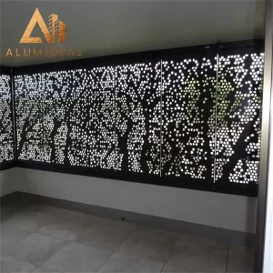 Mamparas decorativas de aluminio perforadas