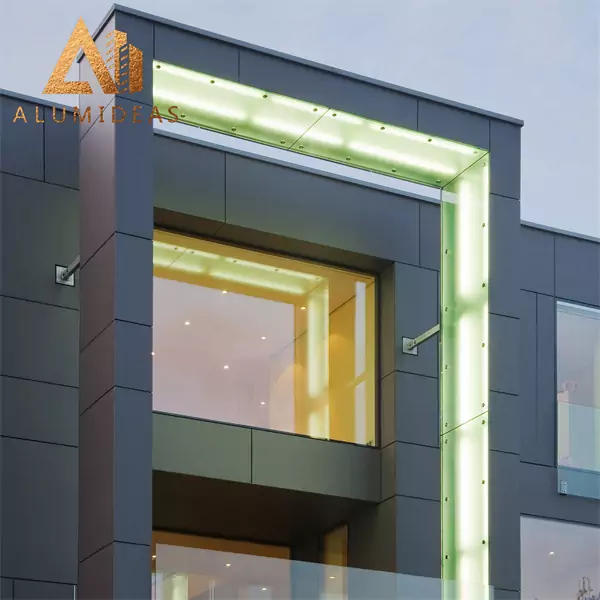 Diseño de construcción de paneles compuestos de aluminio.