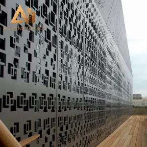 Архитектурная ненесущая стена, перфорированная металлическая стеновая облицовочная панель