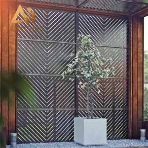 Panel de aluminio para división de privacidad de jardín