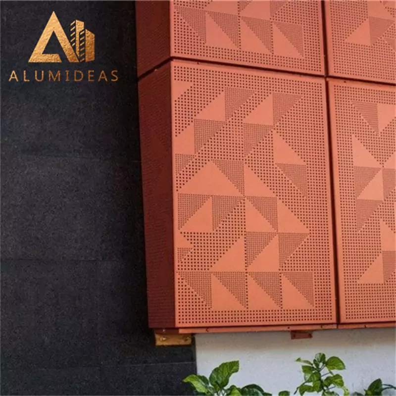 Lasergeschnittene, perforierte Fassadenplatten mit PVDF-Beschichtung aus Metallplatten