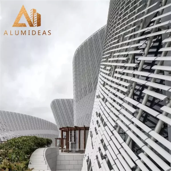 Aluminum louver cladding