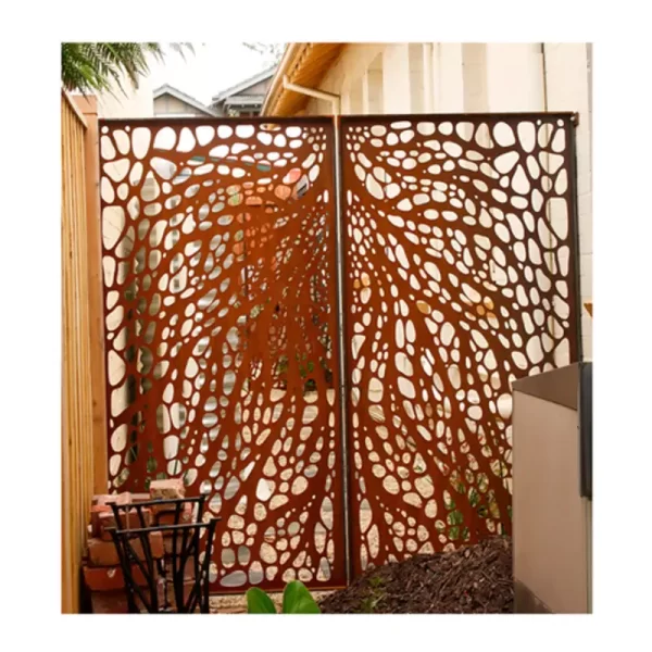 corten steel decorative screen panel outdoor