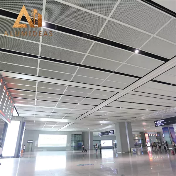 Aluminum building perforated ceiling