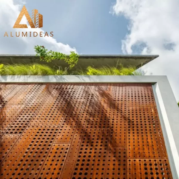 Corten steel cladding