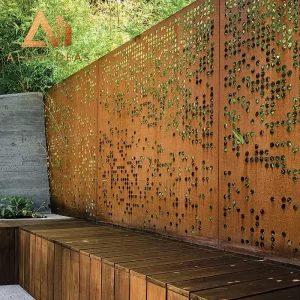 Brise-vue en acier Corten