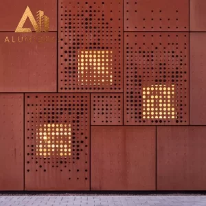 Corten steel wall