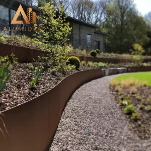 bordure de jardin en corten