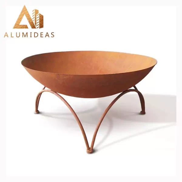 corten steel fire pit bowl