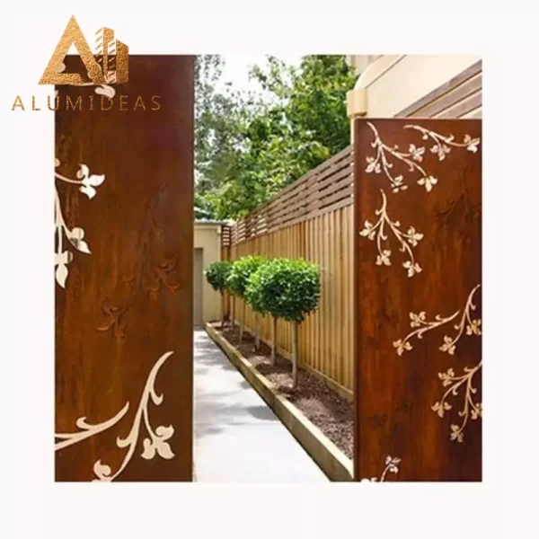 corten steel garden screens