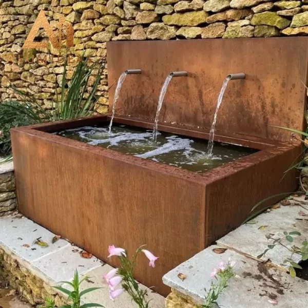 corten steel water trough