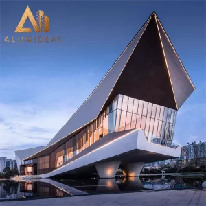 Ide mewah mendesain panel aluminium solid untuk penutup luar ruangan