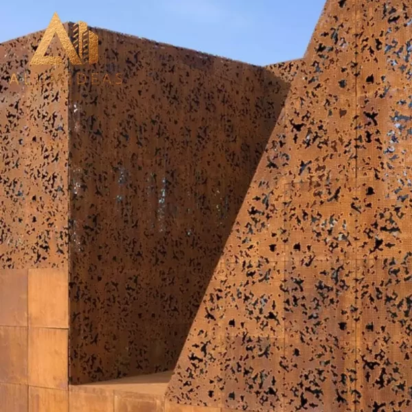 corten steel facade