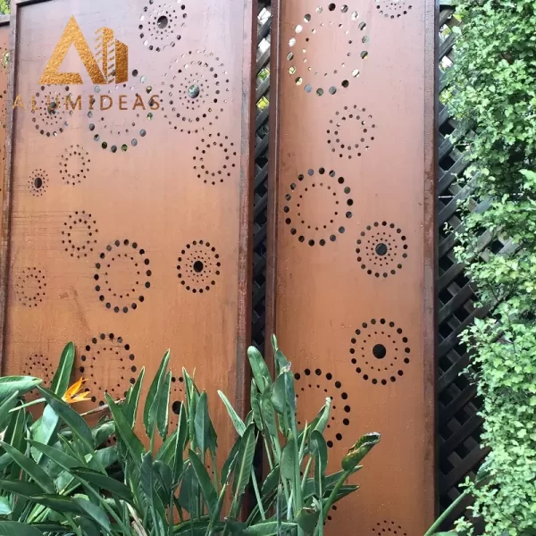 corten steel fence panels