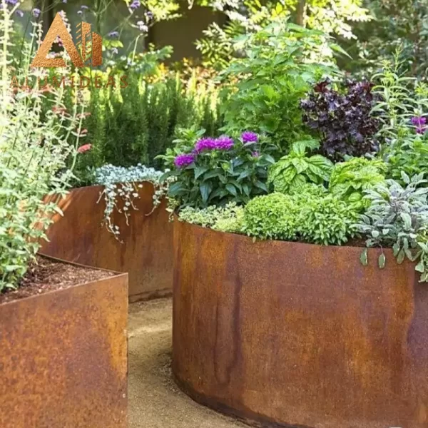 corten steel planter