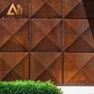 tấm ốp tường thép corten