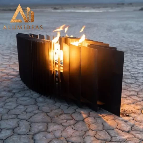 Corten steel rusted steel fire pit