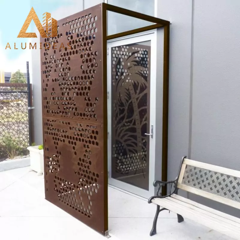 Decorative corten steel divider