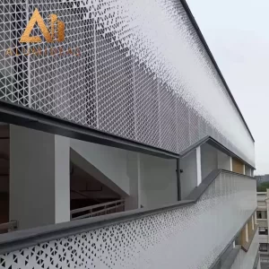 Graphic Design and installation perforated metal sheet