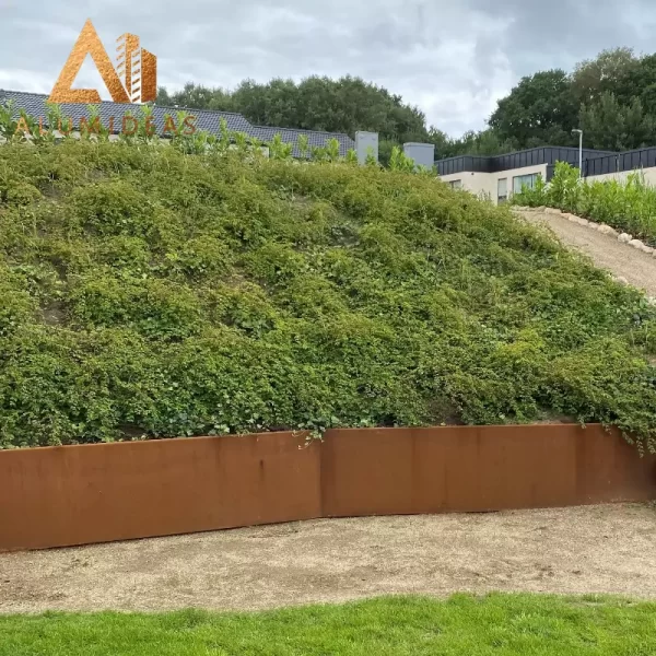 corten steel retaining wall panels