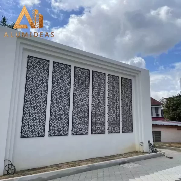 Outdoor aluminum fence panel