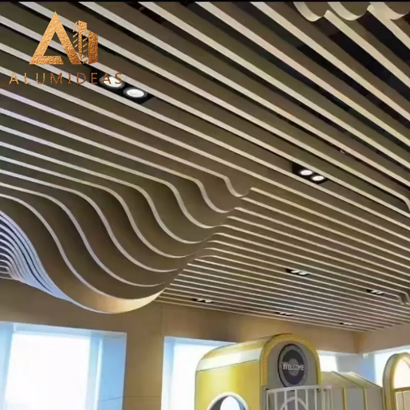 Aluminum curved pop interior ceiling