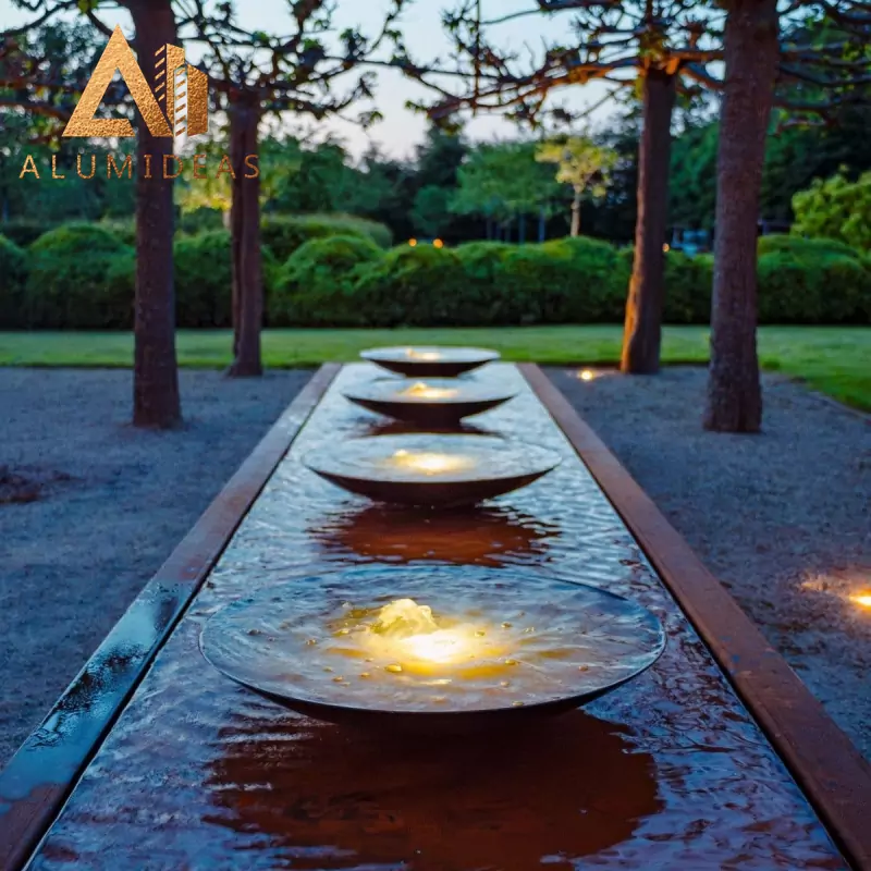 Environmental friendliness corten steel pond