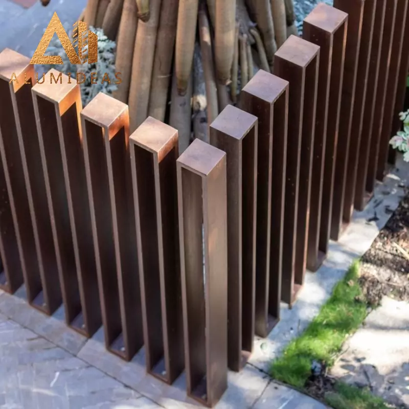 Valla de acero corten de diseño de jardín a la venta