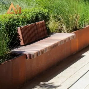 High-strength garden edging corten