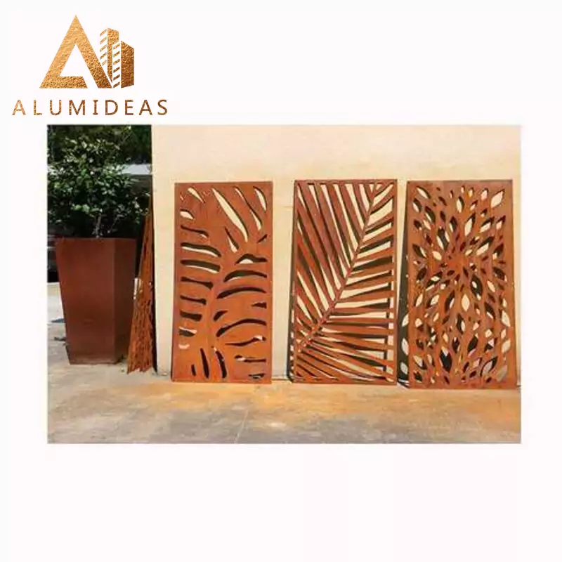 Acero corten perforado cortado con láser