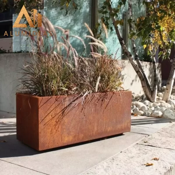 Extorior decorative large corten planters