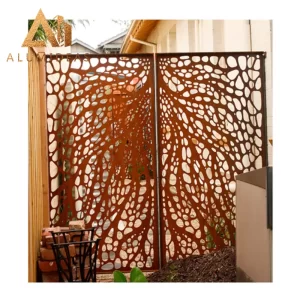 Laser Cut perforated corten steel panels