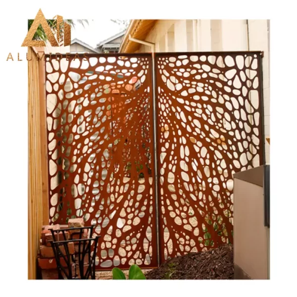 Laser Cut perforated corten steel panels