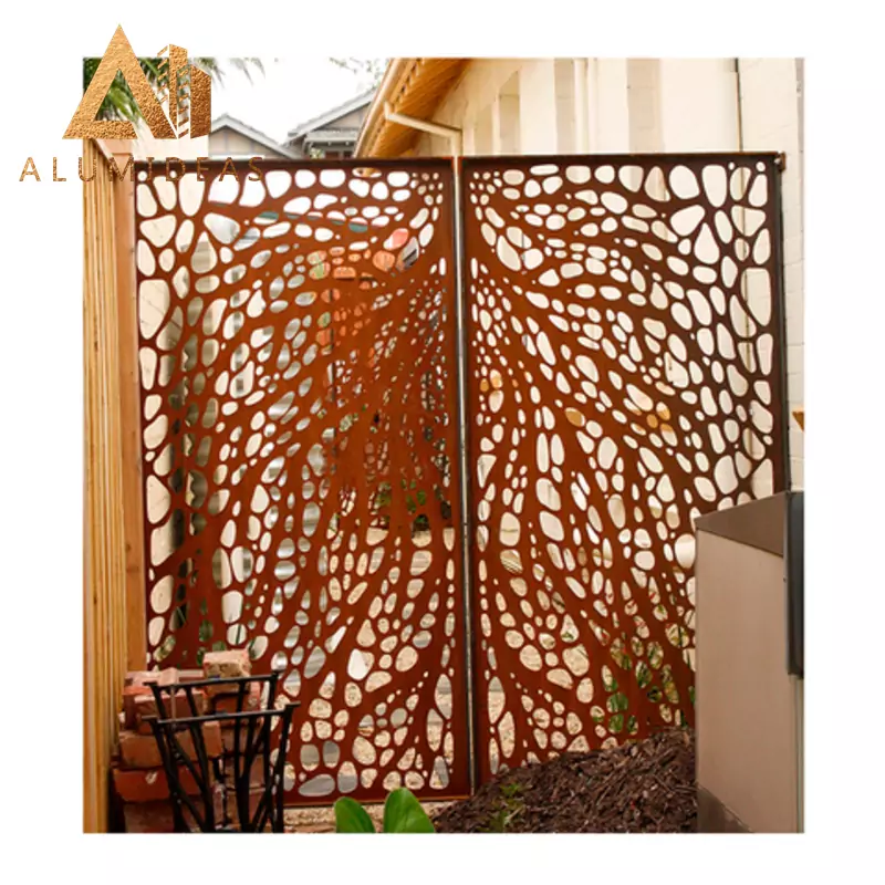 Panel baja corten berlubang laser